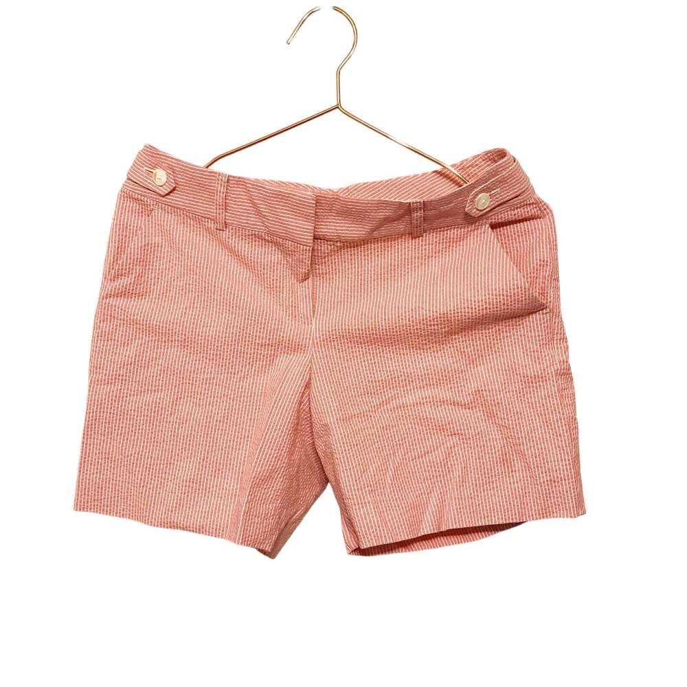Ann Taylor Coral Striped Shorts - Size 2 - Cotton Blend